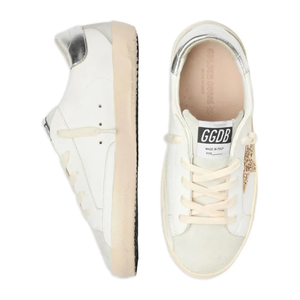 Glitter Star Leder-Sneakers>Golden Goose New