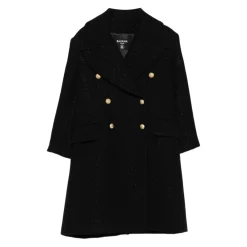 Glitzer Doppelreihiger Mantel Goldknöpfe>Balmain Sale