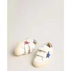 Glitzer-Sneakers mit Smiley-Detail>Golden Goose Best