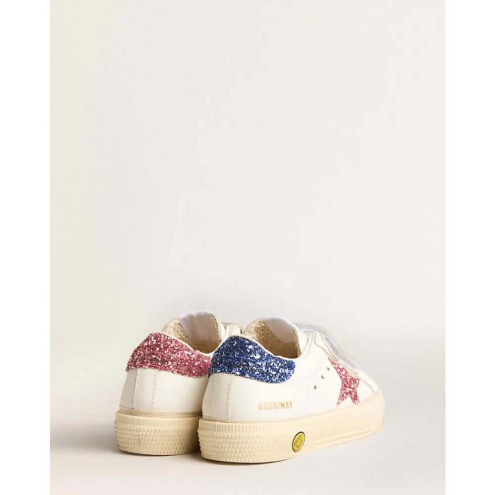 Glitzer-Sneakers mit Smiley-Detail>Golden Goose Best