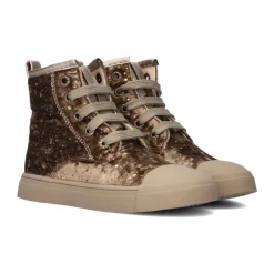 Goldene Samt Glitzer Stiefeletten>Shoesme Online