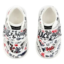 Graffiti Print Leder Sneakers><noscript><img width=