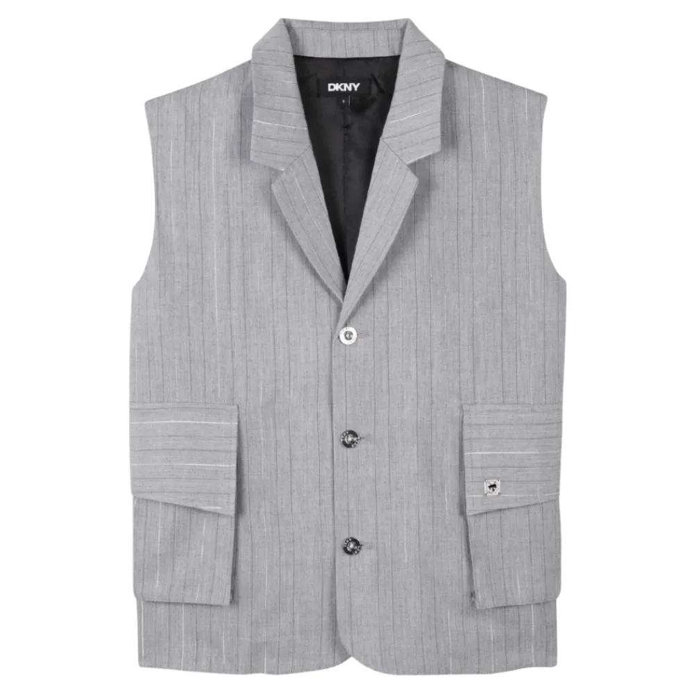 e Kinderjacke mit Silberstreifen>DKNY Sale