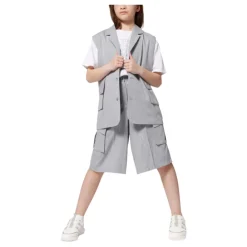 e Kinderjacke mit Silberstreifen><noscript><img width=