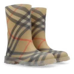 Gummistiefel mit Karomuster>Burberry Sale