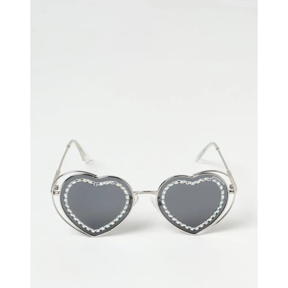 Herzförmige Sonnenbrille mit Strass Kinder>Monnalisa Sale