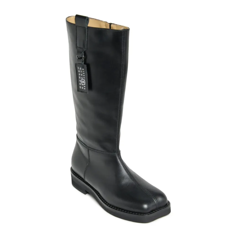 Hohe Lederstiefel>MM6 Maison Margiela Outlet