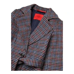 Houndstooth Wool Runaway Coat><noscript><img width=