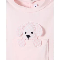 Hund Applikation Baby Strampler Trainingsanzug><noscript><img width=