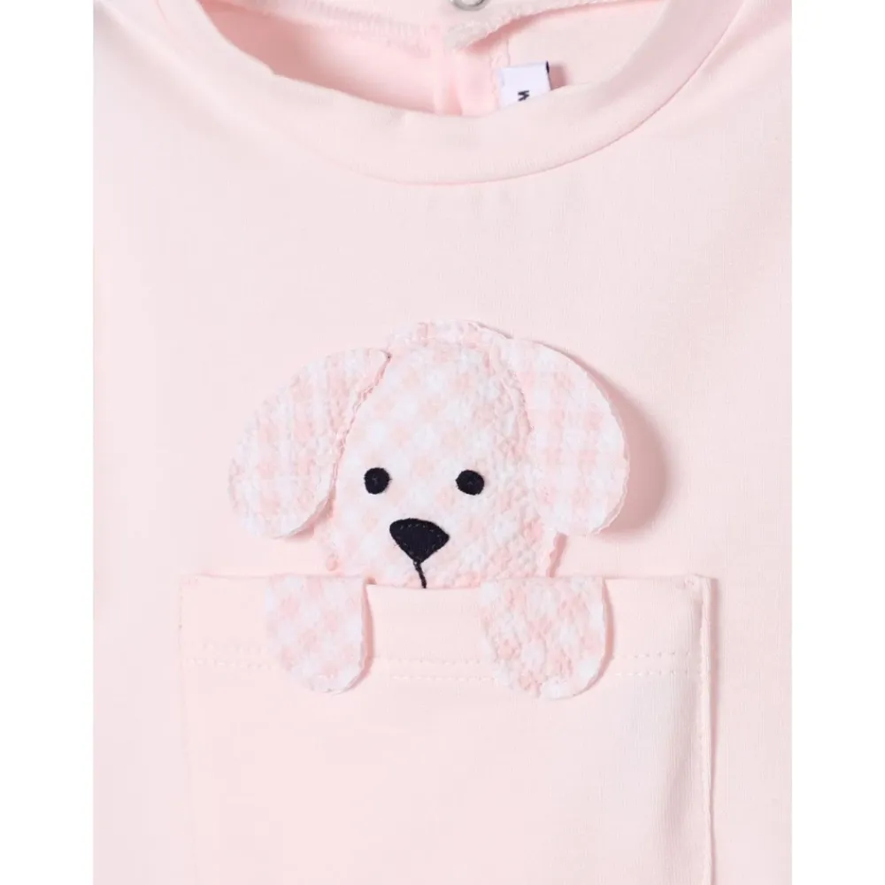 Hund Applikation Baby Strampler Trainingsanzug>Il Gufo New