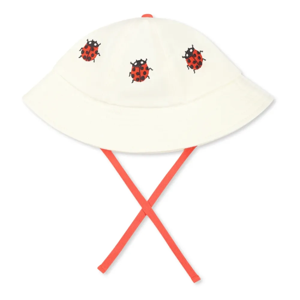 Ivory Baumwollcloche mit Marienkäferstickerei>Mini Rodini Outlet