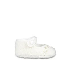 Ivory Bouclé Tweed Ballet Flats>Monnalisa Best