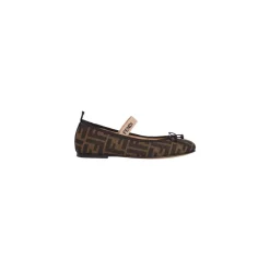 Jacquard Ballerinas mit FF-Logo-Schleife>Fendi New