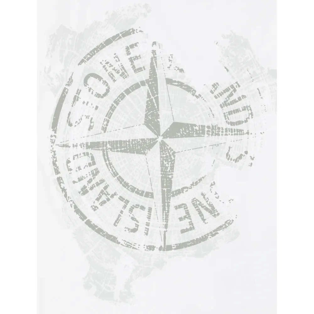 Junior Baumwoll-T-Shirt mit Logo-Print>Stone Island Discount