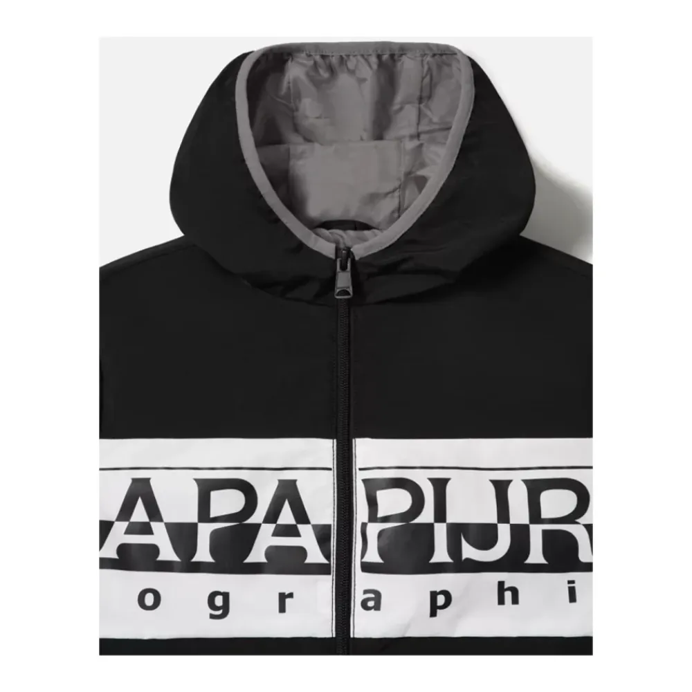 Kapuzenpullover mit Reißverschluss und Logo>Napapijri Sale