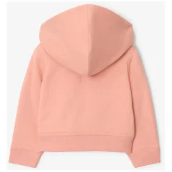 Karierte Tape Reißverschluss Hoodie in Pink>Burberry