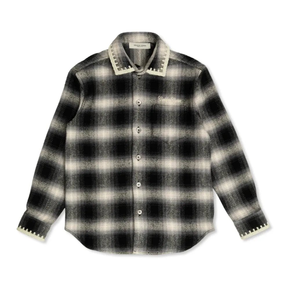 Kariertes Hemd mit Logo>Golden Goose Clearance