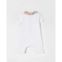 Karo-Detail gerippter Strampler>Burberry Best