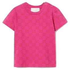Kinder Allover GG Print T-shirts Fuchsia>Gucci New