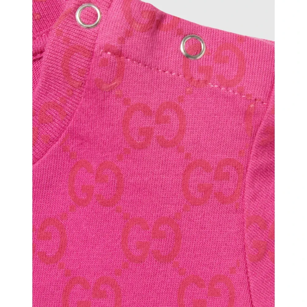Kinder Allover GG Print T-shirts Fuchsia>Gucci New