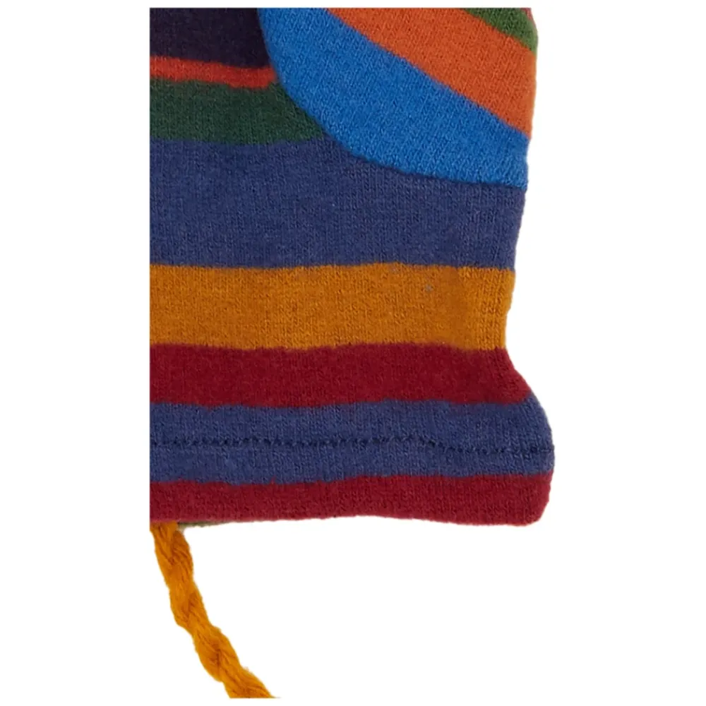 Kinder blaue Fleece-Handschuhe mit en Streifen>GALLO