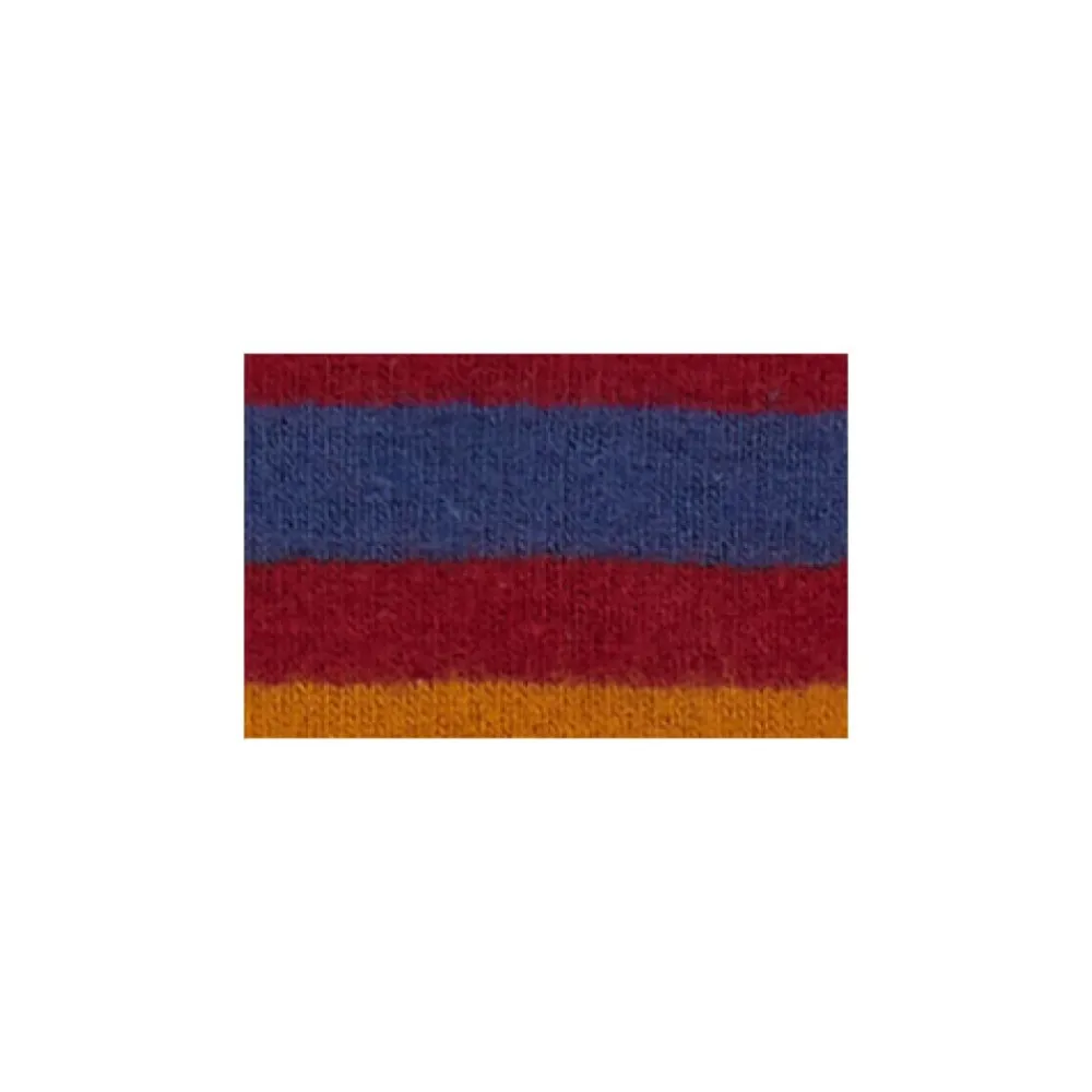 Kinder blaue Fleece-Handschuhe mit en Streifen>GALLO