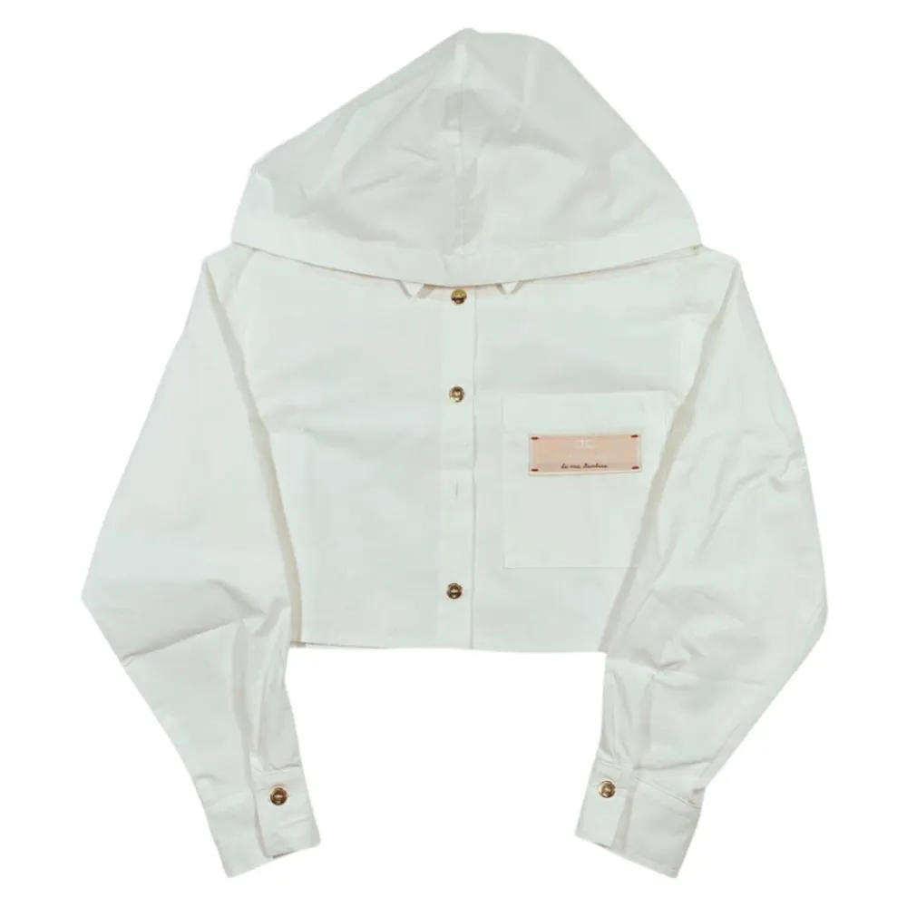 Kinder Butterfarbenes Gekürztes Hemd mit Kapuze>Elisabetta Franchi Sale