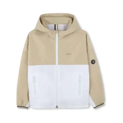 Kinder Colourblock Windbreaker Beige/Weiß>Hugo Outlet