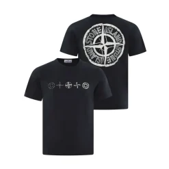 Kinder Logo Print es T-Shirt>Stone Island New
