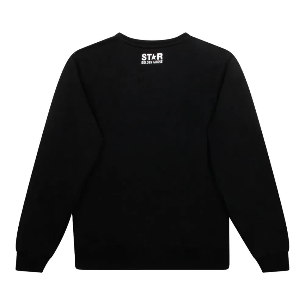 Kinder Logo-Print Sweatshirt Dunkelblau Weiß>Golden Goose Hot