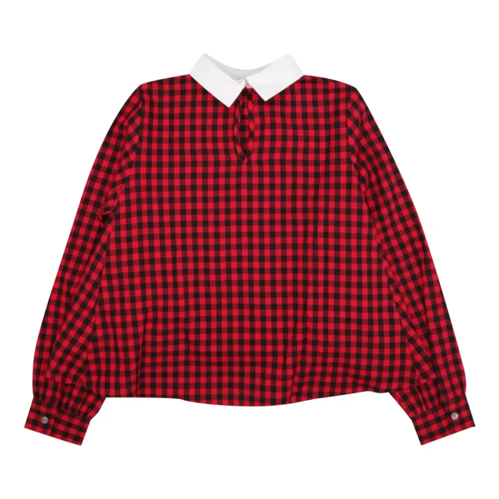 Kinder es und Schwarzes Baumwollhemd mit Weißem Kragen>N21 Online