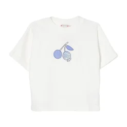 Kirschbesticktes T-Shirt für Mädchen>Bonpoint Sale