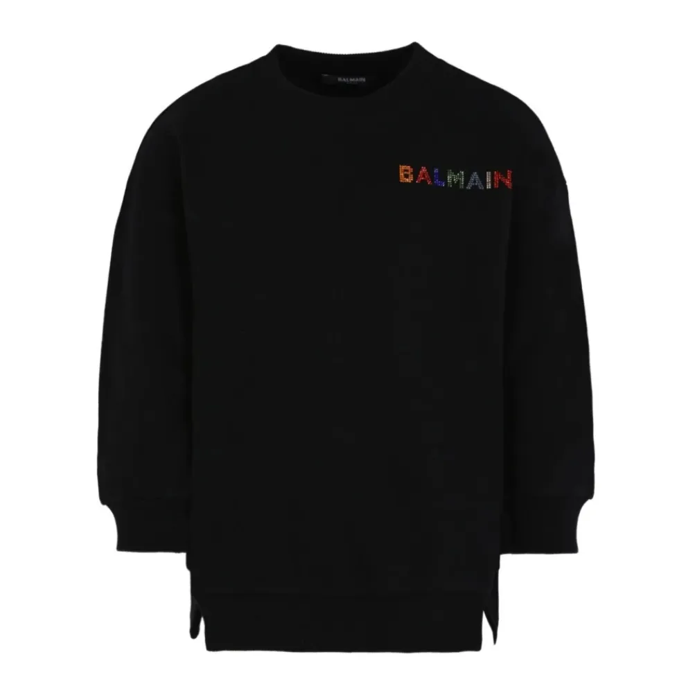 Klassischer Baumwoll-Sweatshirt Nero AW25>Balmain