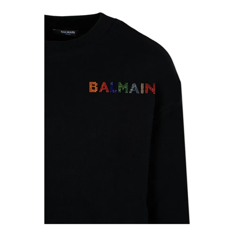 Klassischer Baumwoll-Sweatshirt Nero AW25>Balmain