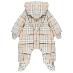 Kleinkind Kapuzenoverall mit Karomuster>Burberry Outlet