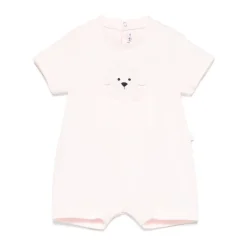 Kurzer Strampler mit Welpenmuster>Il Gufo New