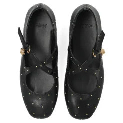 Leder Ballettflats mit Applikationen><noscript><img width=