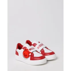 Leder Kinder Sneaker mit Klettverschluss>Moschino Best