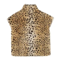Leopard Print Faux Fur-Lined Vest><noscript><img width=