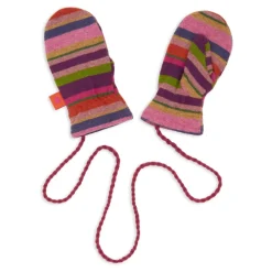 Lila Fleece-Handschuhe für Kinder mit en Streifen>GALLO Clearance