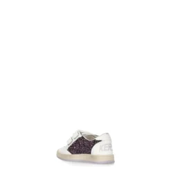 Lila Kinder Leder Sneakers mit Glitzer><noscript><img width=