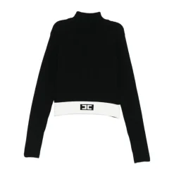 Logo Band Crop Top>Elisabetta Franchi Online