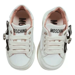 Logo Leder-Sneakers>Moschino Discount