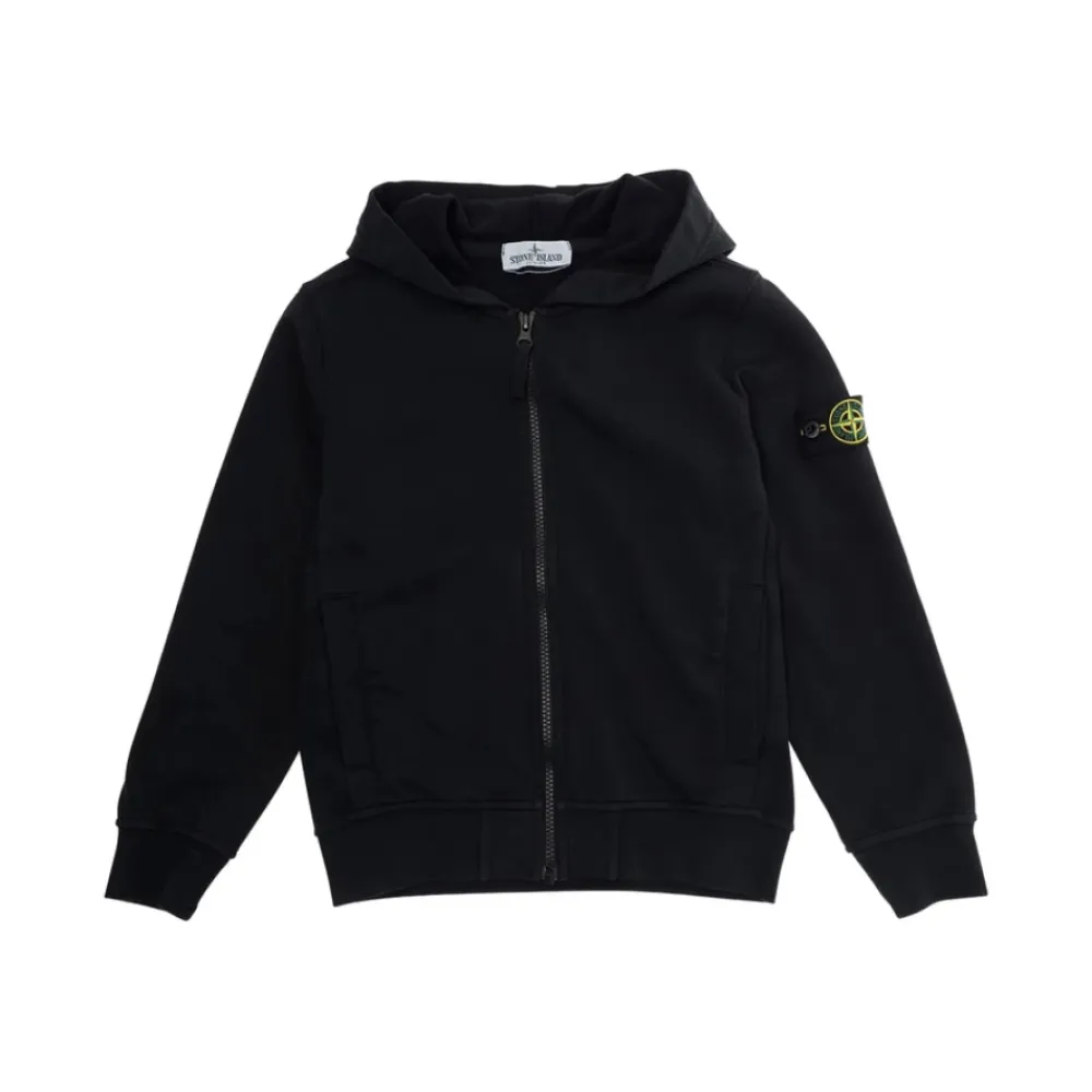 Logo-Patch Sweatshirt mit Reißverschluss>Stone Island New