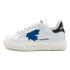 Low Lace-Up Leather Sneakers>Dsquared2 Discount