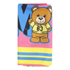 Luxuriöses Seidenschal mit Teddybär-Print>Moschino Hot