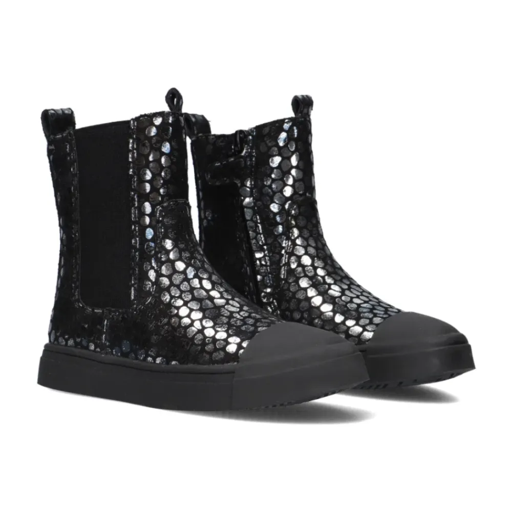 Mädchen Chelsea Boots mit Silbermuster>Shoesme Sale