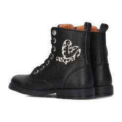 Mädchen Schnürstiefel mit Ponyhaar-Herz><noscript><img width=