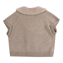 Merinowolle Ärmellose e Strickjacke>Donsje Best