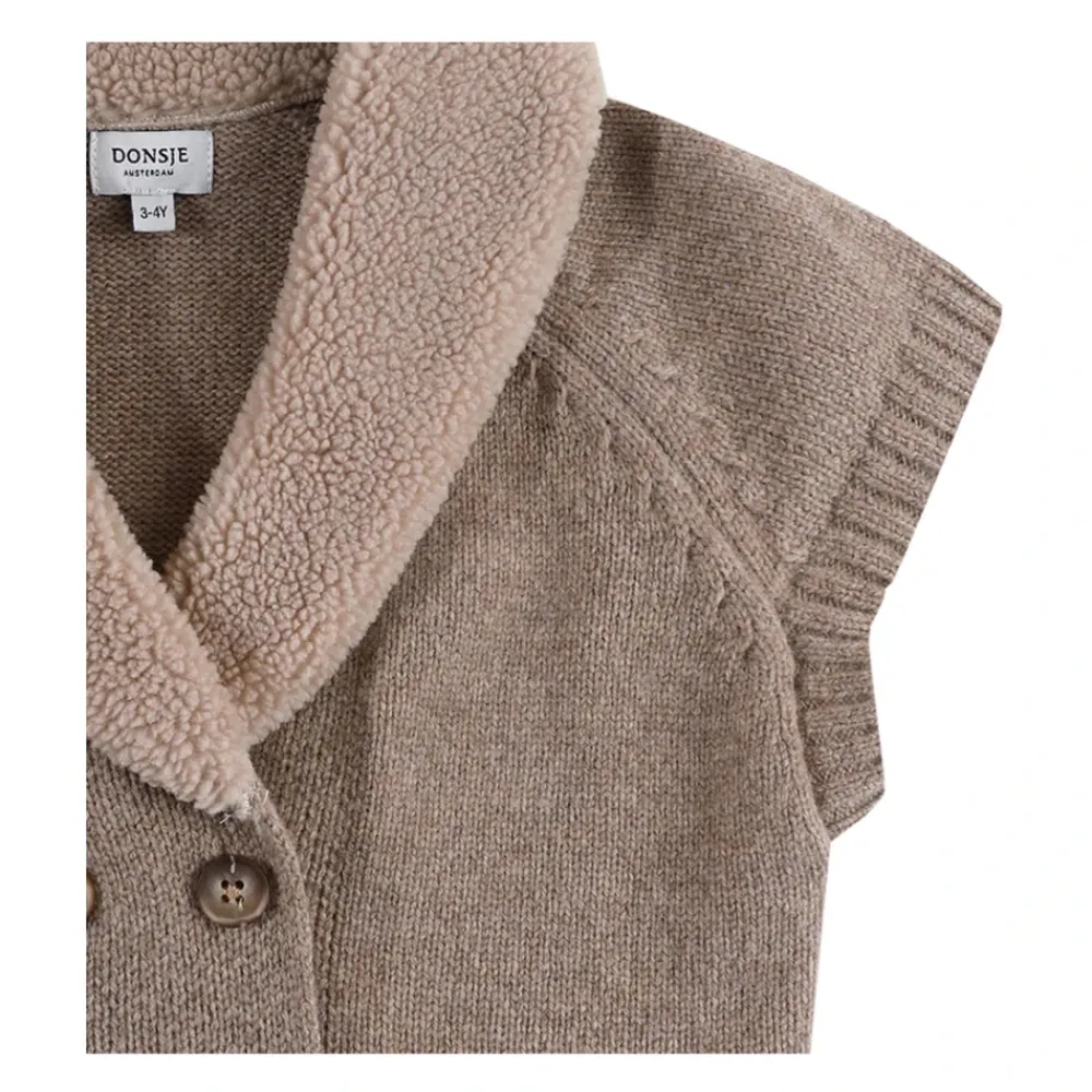 Merinowolle Ärmellose e Strickjacke>Donsje Best